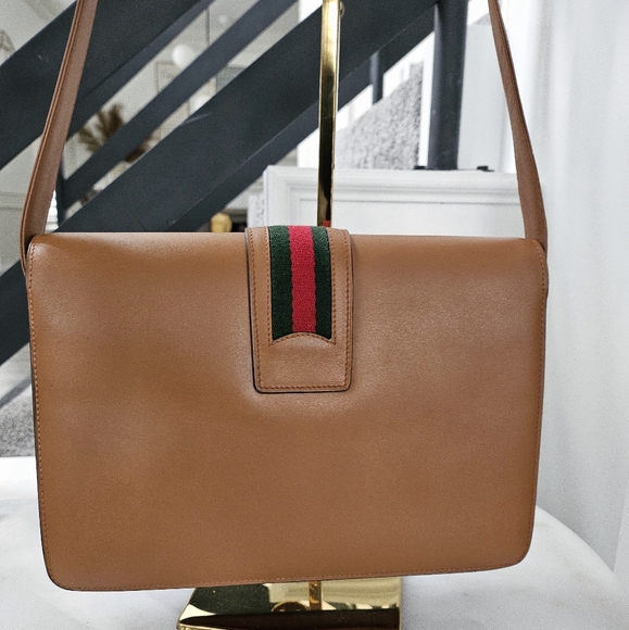 Gucci Brown All-leather Sherry Line Shoulder Flap Bag - Picture 5 of 16